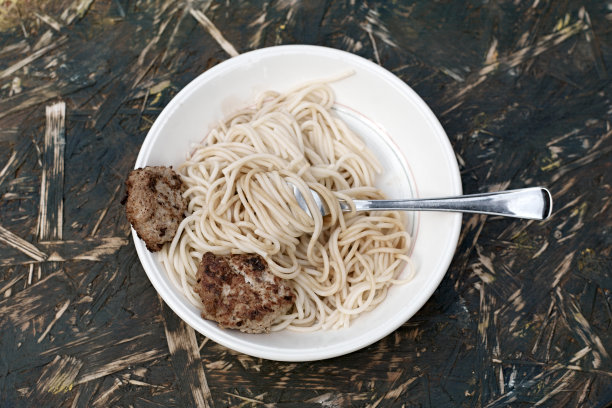 面条和肉饼图片下载
