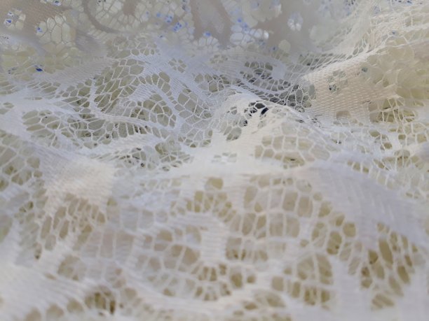 近距离看一块薄纱图案。图片下载