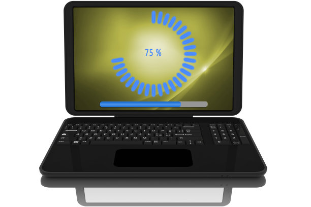 电脑。文件下载- 3D插图图片下载