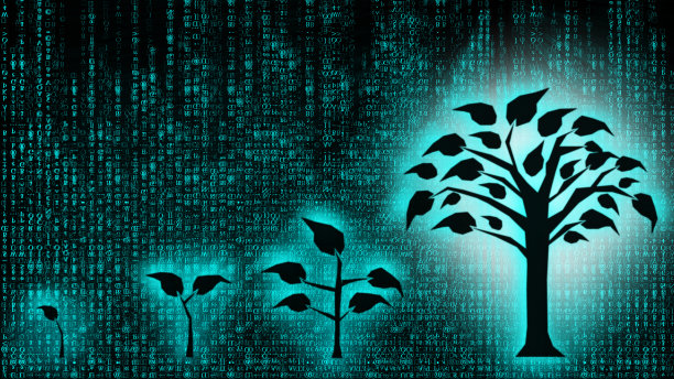 加密货币对未来企业的金融投资，利息和增长采用树的概念图片下载