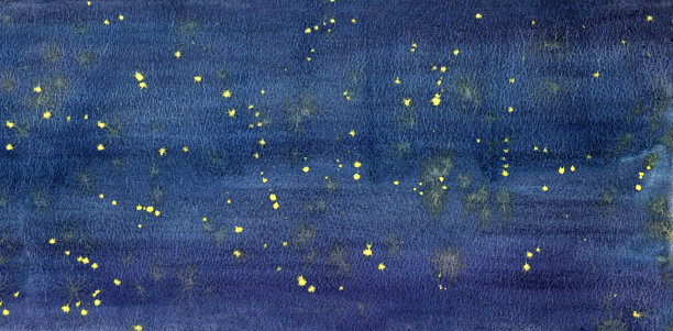 手绘插图。满天星星的夜空。图片下载