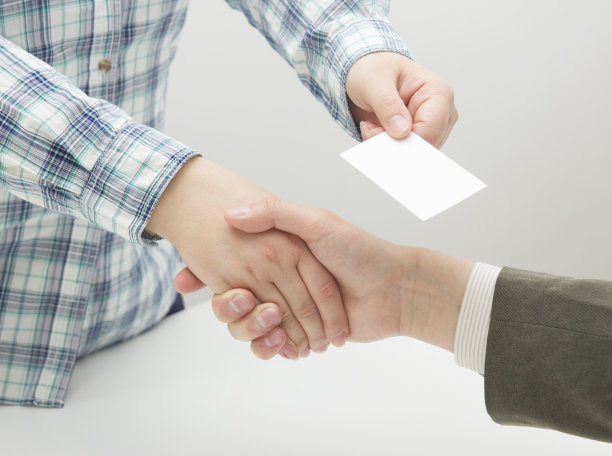 商务主管交换名片空白图片下载