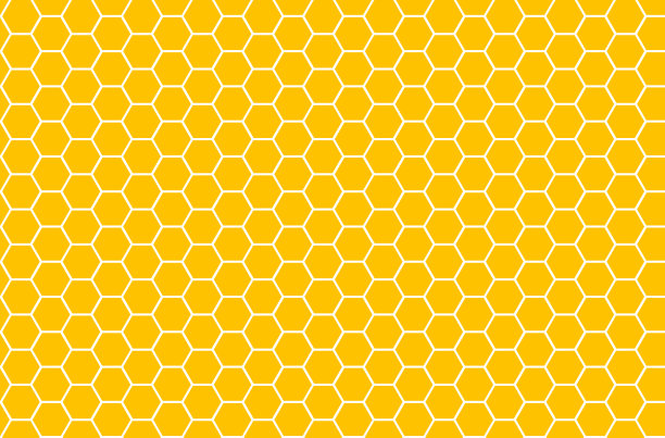 黄色蜂窝蜂蜜无缝图案矢量eps六边形几何形状马赛克背景图片下载