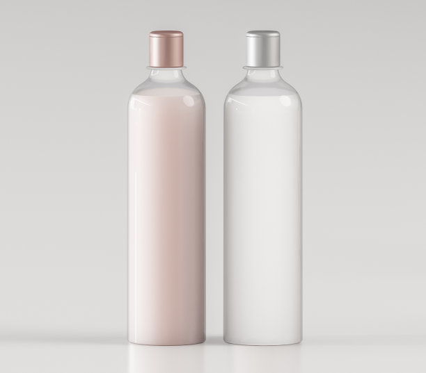 两个瓶子与液体模拟- 3D插图图片下载