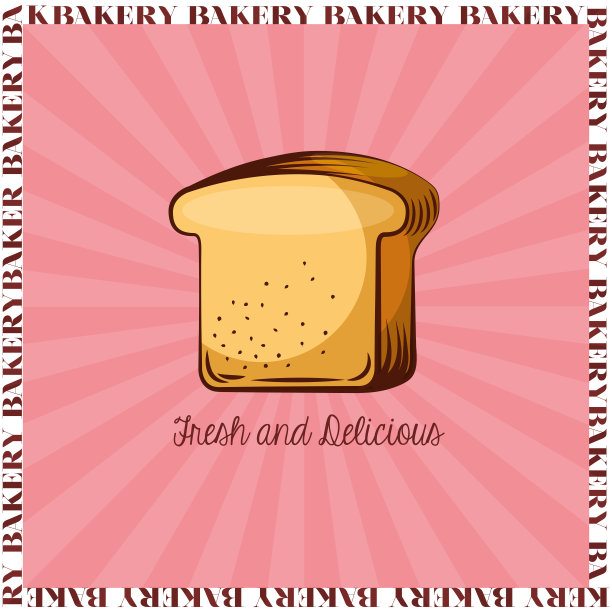 烤面包矢量设计图片下载