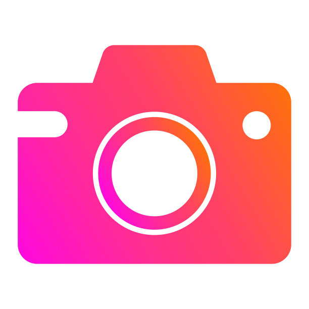 相机图标。向量梯度新鲜的颜色集。图片下载