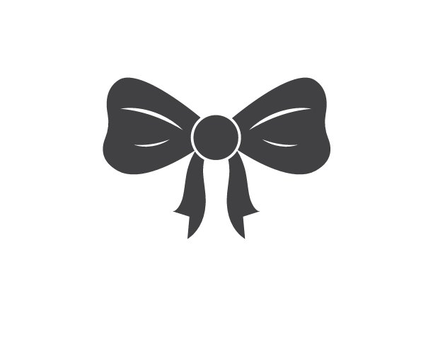 蝴蝶结图标矢量插图设计图片下载