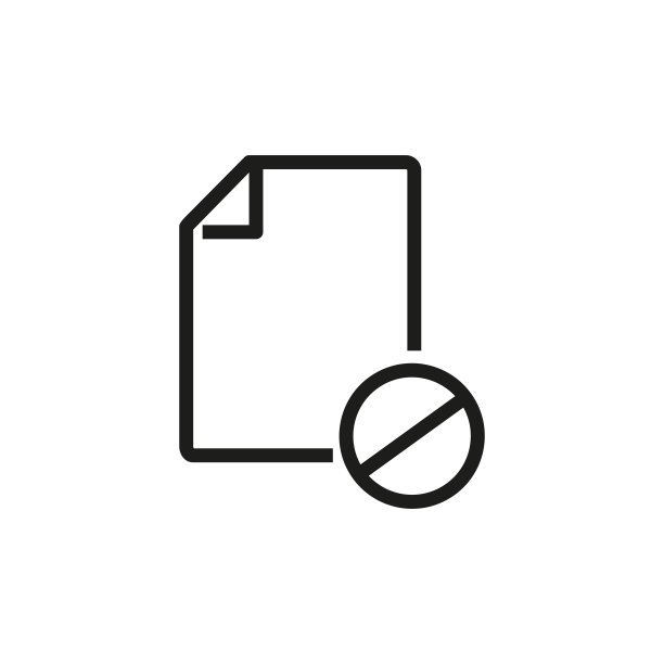 已取消的文档线条图标图片下载