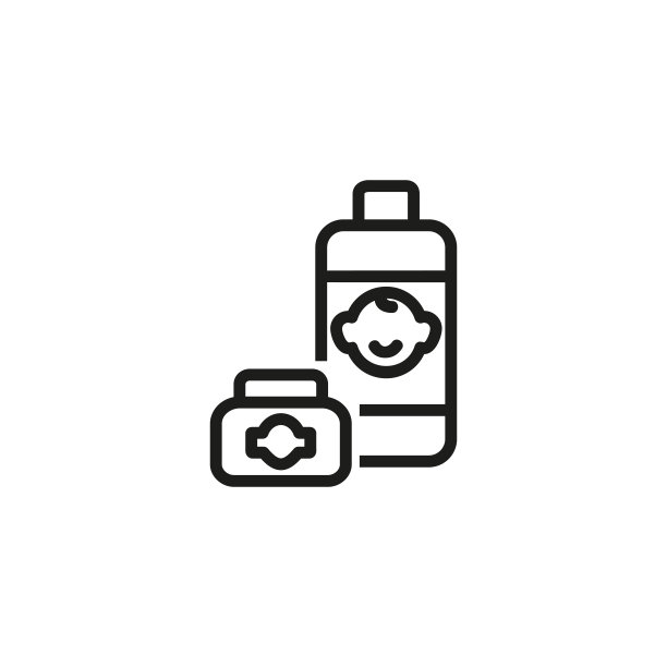 婴儿卫生用品系列图标图片下载