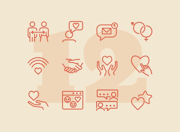 关系行图标集图片下载