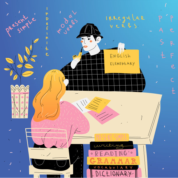 英语家教单独教学生。外语课程。图片下载