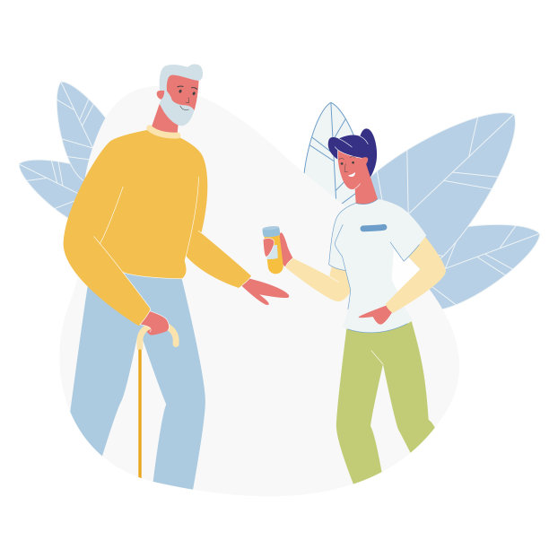 医生给老年患者药丸图片下载