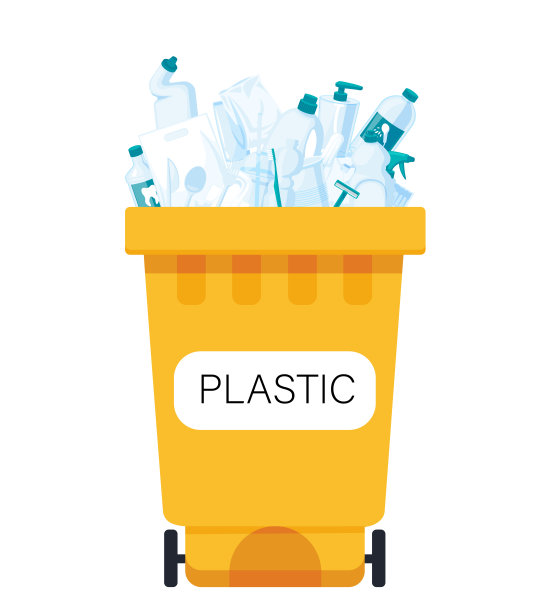 塑料垃圾收集在白色。塑料瓶和另一种垃圾，不可回收的垃圾矢量插图孤立在白色图片下载