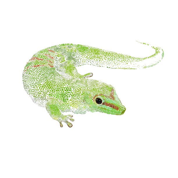 绿色蜥蜴壁虎矢量插图。图斑图片下载