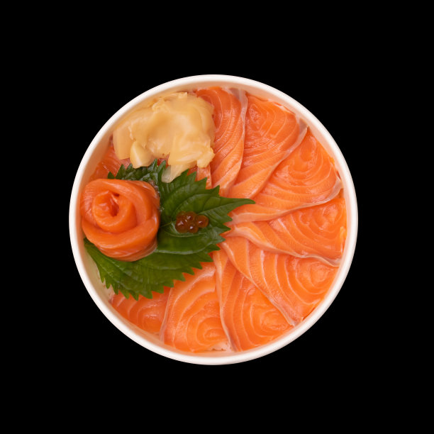 鲜鲑鱼顿寿司饭图片下载