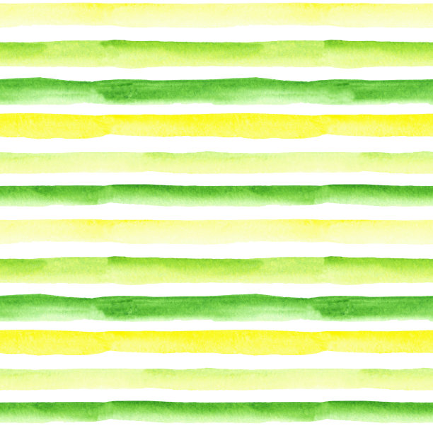 手绘水彩条纹。中风的模式。无缝的水彩模式。黄色、绿色。柠檬、酸橙。图片下载