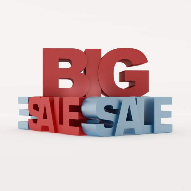 大销售标志3d渲染图片下载