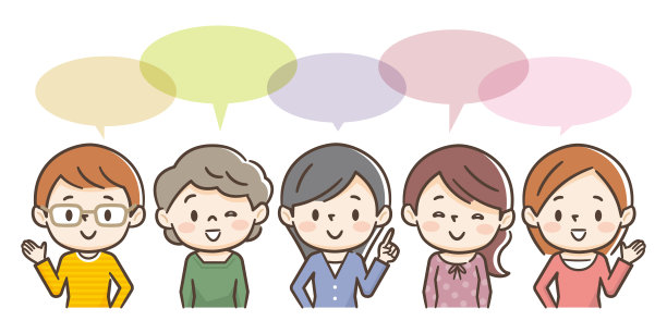 年轻家庭主妇群体的插图图片下载