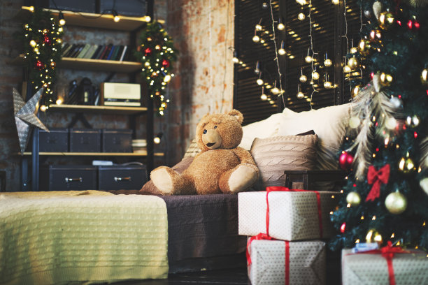 夫妇庆祝圣诞节图片下载