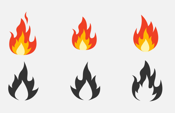 火焰集- Stock矢量图像图片下载