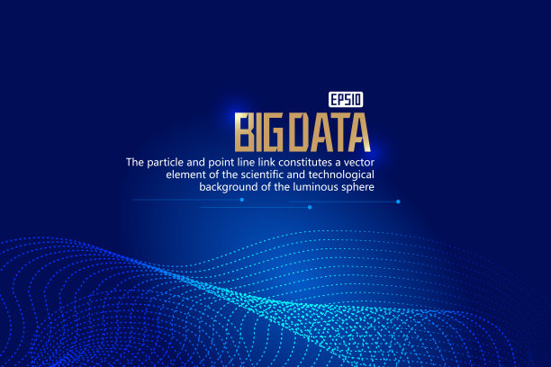 摘要用点和线构造波形线背景，并对大数据图像的矢量概念创建背景图片下载