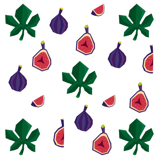 无花果和无花果叶背景图片下载