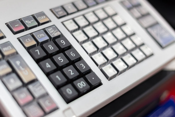 收款机纹理背景的特写图片下载