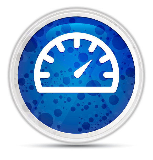 速度表表图标豪华蓝色圆形按钮图片下载