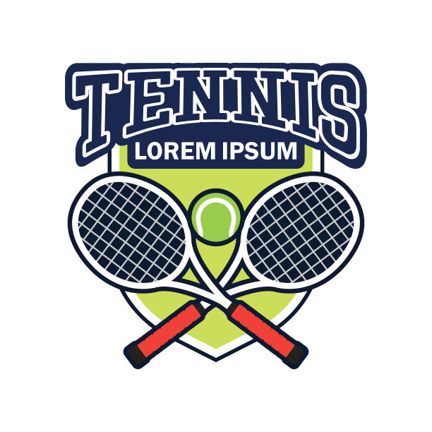 网球场标志矢量图，可添加标语图片下载