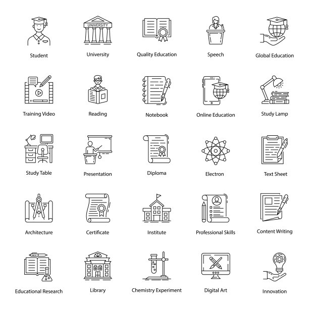 科学技术线向量包图片下载