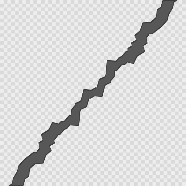 平面风格的透明背景上的裂缝图片下载