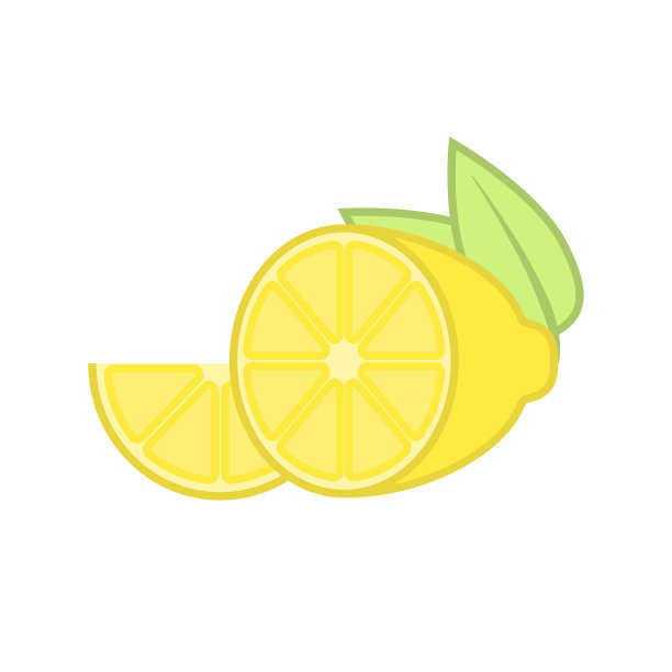 柑橘片柠檬片平图片下载