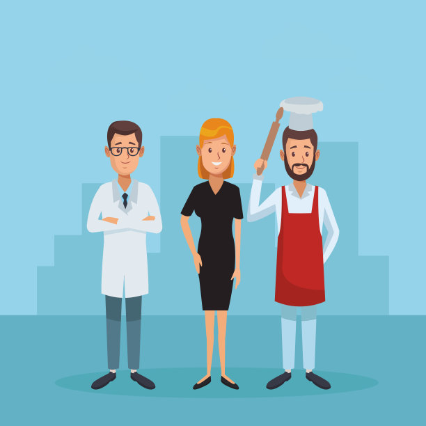 劳动节专业人卡通素材图片