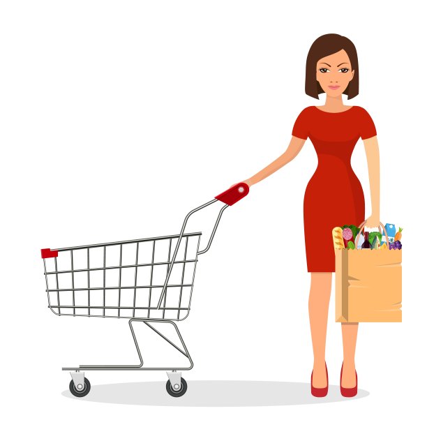 在超市购物的女人图片下载
