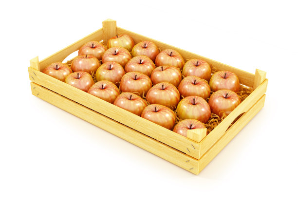 木箱装苹果图片下载