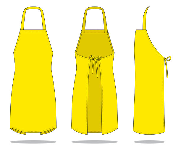 黄色围裙向量模板图片下载