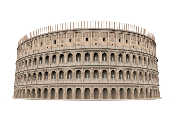 罗马斗兽场孤立图片下载