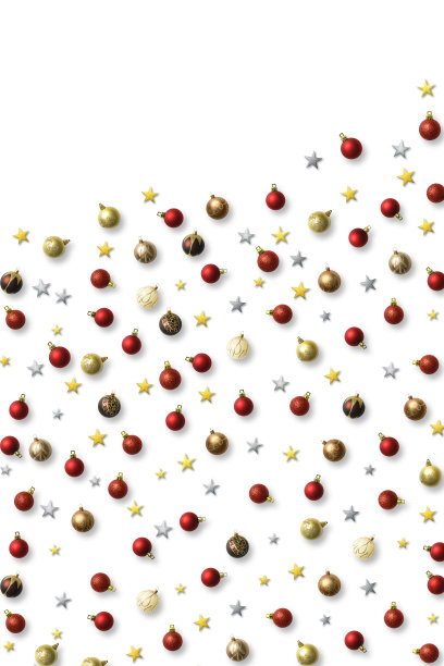 孤立的镜头圣诞球边界上的白色背景图片下载