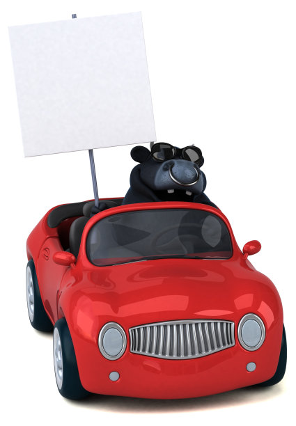 有趣的公牛- 3D插图图片下载