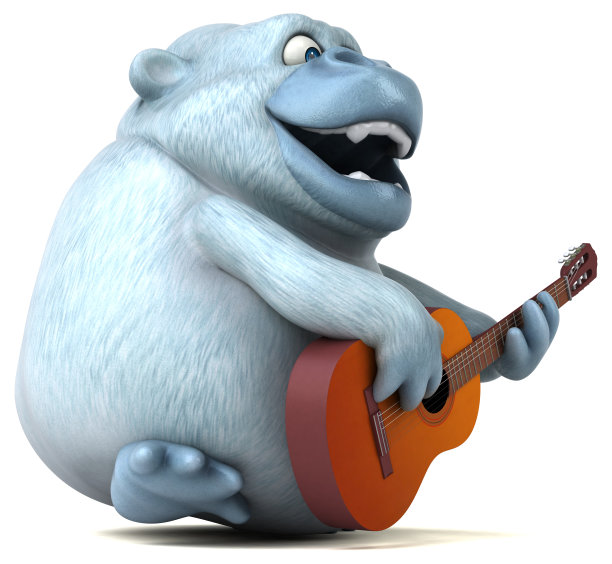 有趣的雪人- 3D插图素材图片