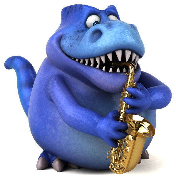 有趣的Trex - 3D插图图片下载