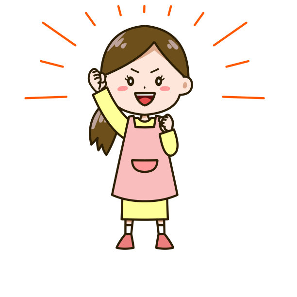 一个女人有力地向空中挥舞拳头的插图素材图片