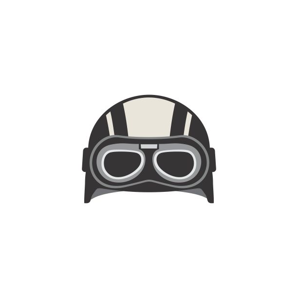 复古护目镜头盔矢量图片下载
