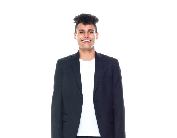 漂亮的非裔美国商人，手挽手图片下载