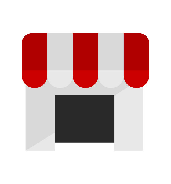 商店，商店，市场平面矢量图标图片下载