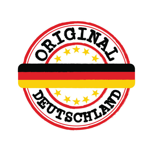 原标志的矢量图章，文字为Deutschland，中间系国旗。图片下载