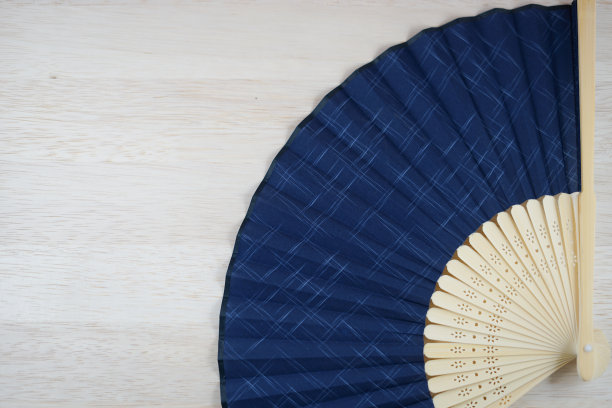 扇子的形象是深蓝色的图片下载