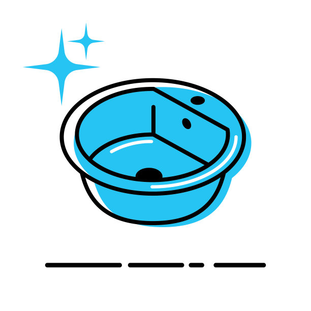 圆形厨房水槽，矢量，剪影，图标图片下载