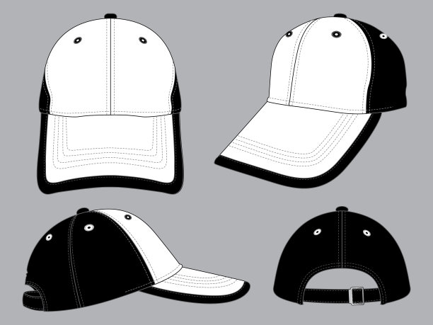 棒球帽设计矢量图片下载
