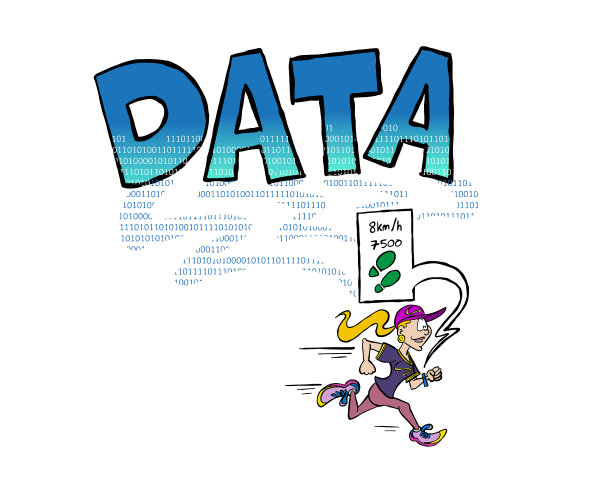 慢跑的女人用她的活动生成数据图片下载